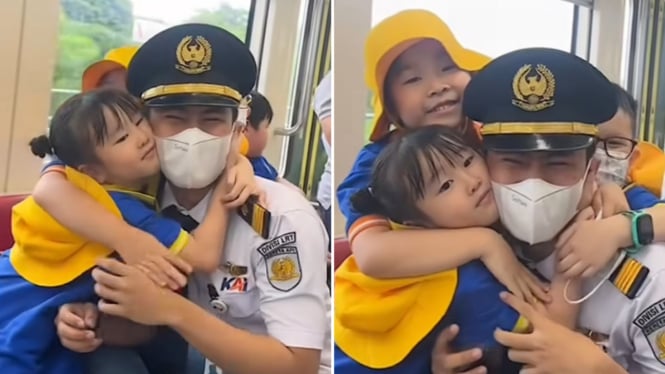 Anak-Anak SD Menyapa Masinis LRT, Netizen: Gemas Banget Ya!