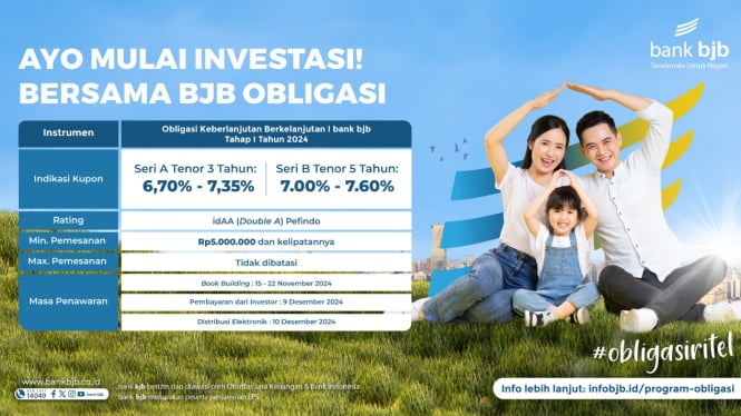 Obligasi Keberlanjutan bank bjb Banjir Minat, Dipesan Lebih dari 5 Kali Lipat