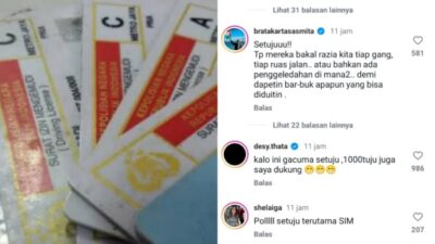 Permintaan SIM dan STNK Berlaku Seumur Hidup Dukung oleh Warganet